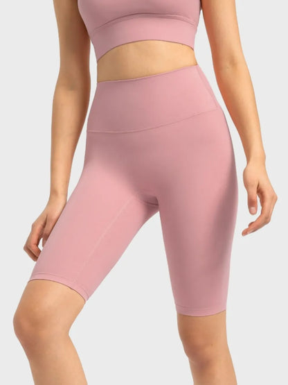 Hazel Blues® |  Millennia High Rise Wide Waistband Active Shorts