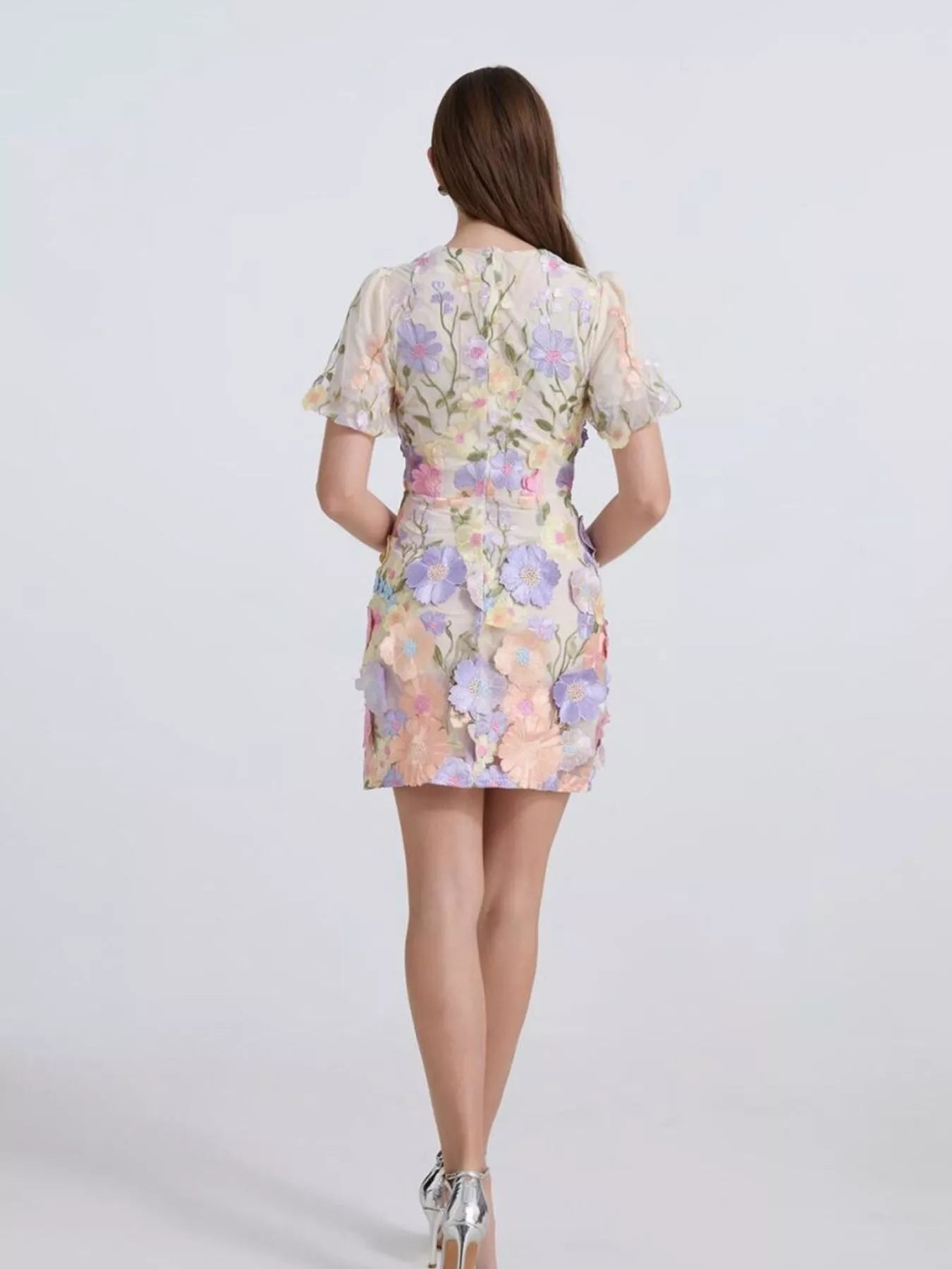 Hazel Blues® |  Floral Puff Sleeve Mini Dress