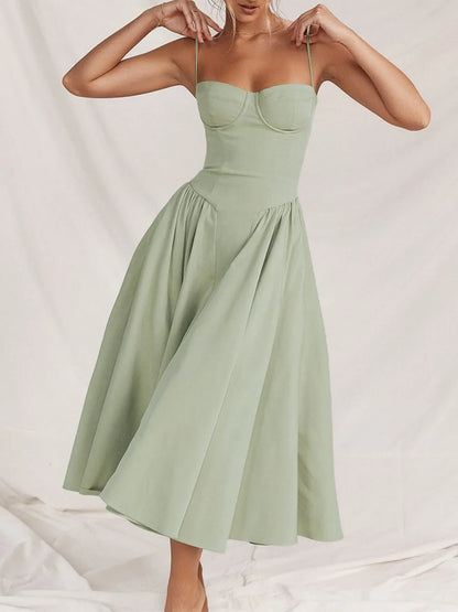 Hazel Blues® |  Ruched Sweetheart Neck Cami Dress