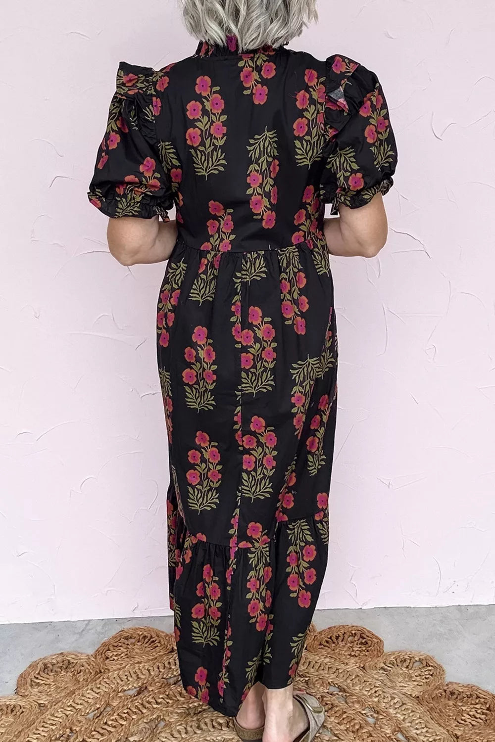 Hazel Blues® |  Floral Print Tiered Maxi Dress