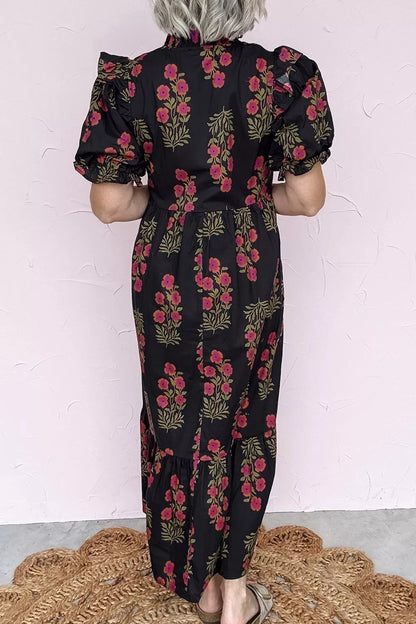 Hazel Blues® |  Floral Print Tiered Maxi Dress