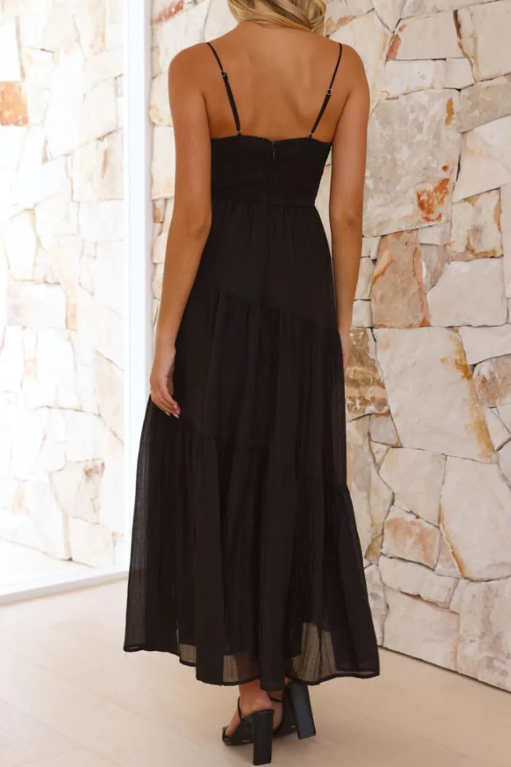 Hazel Blues® |  Ruched Smocked Back Cami Dress