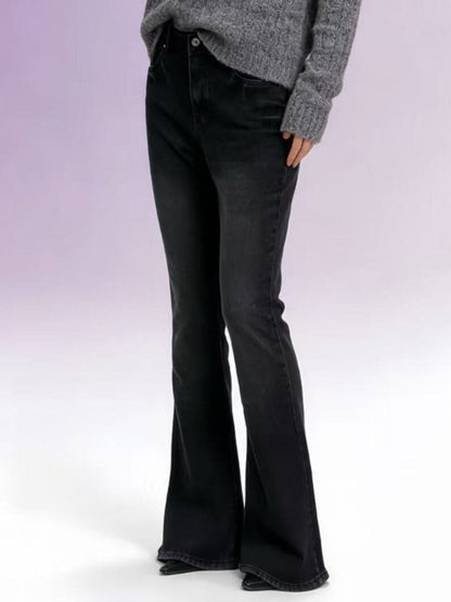 Hazel Blues® | Vintage Wash High-Waisted Flare Jeans