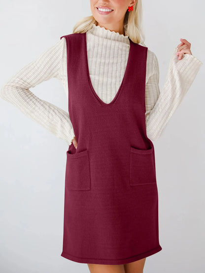 Hazel Blues® |  Sleeveless Knit Dress with Pockets