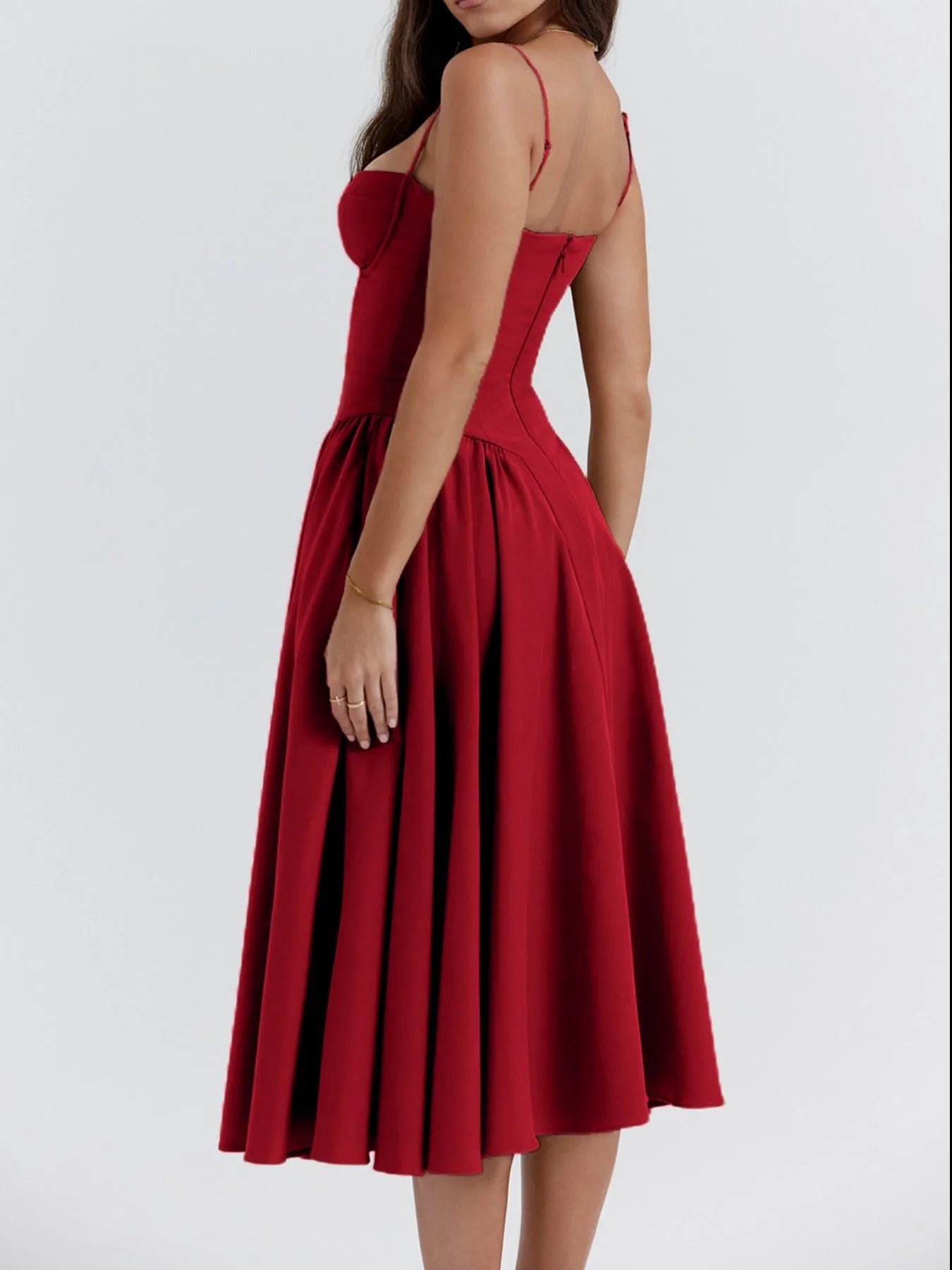 Hazel Blues® |  Ruched Sweetheart Neck Cami Dress