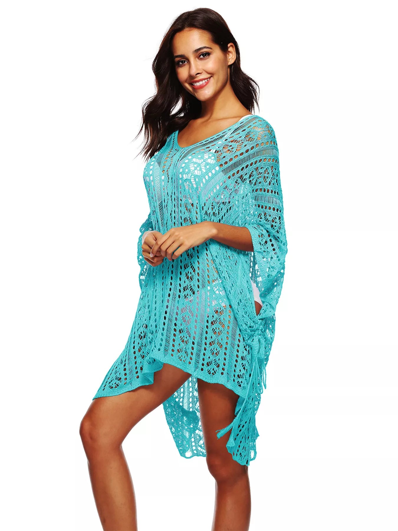 Hazel Blues® | Crochet Knit V-Neck Cover-Up