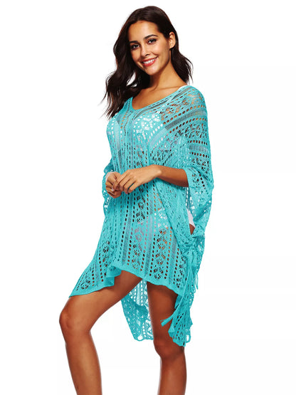 Hazel Blues® | Crochet Knit V-Neck Cover-Up