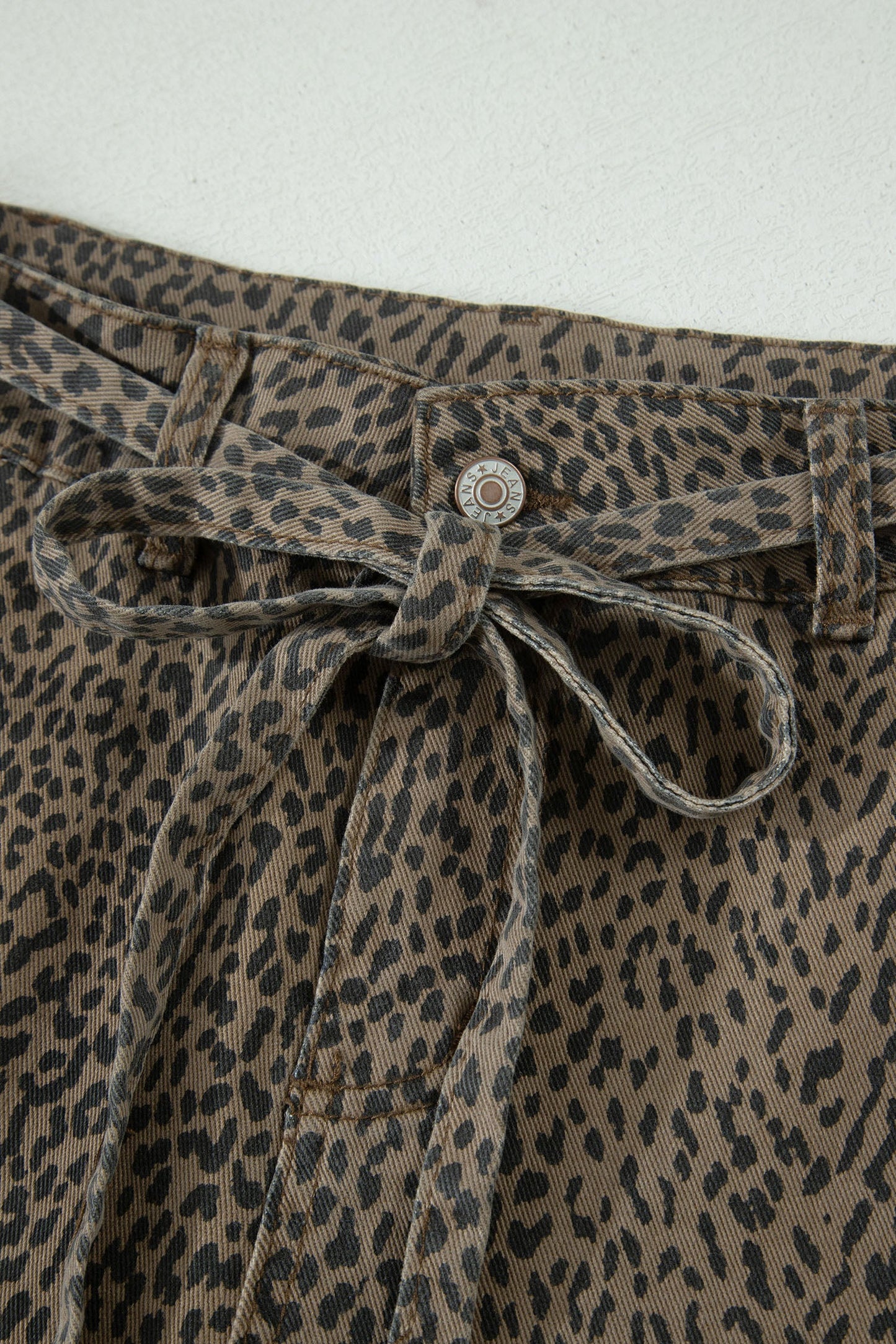 Hazel Blues® |  Wild Side Shorts | Leopard Denim Shorts