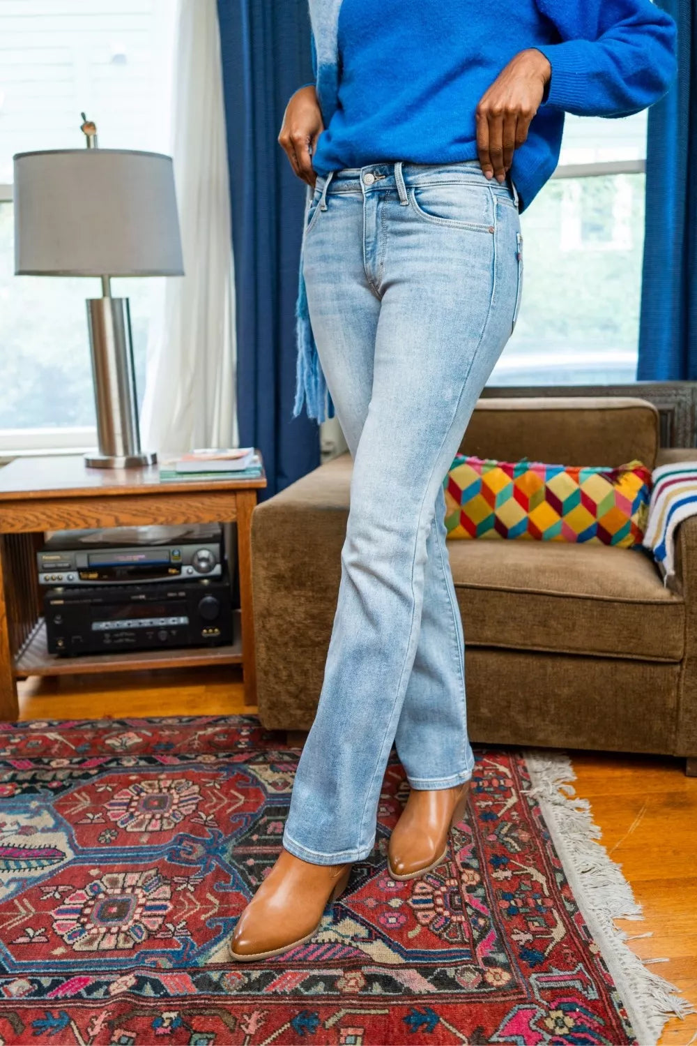 Hazel Blues® |  Judy Blue Mid Rise Thermal Bootcut Jeans