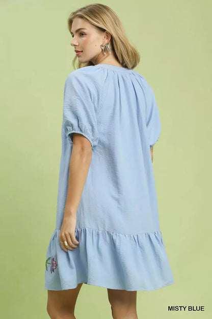 Hazel Blues® |  Umgee Embroidered Floral Babydoll Dress