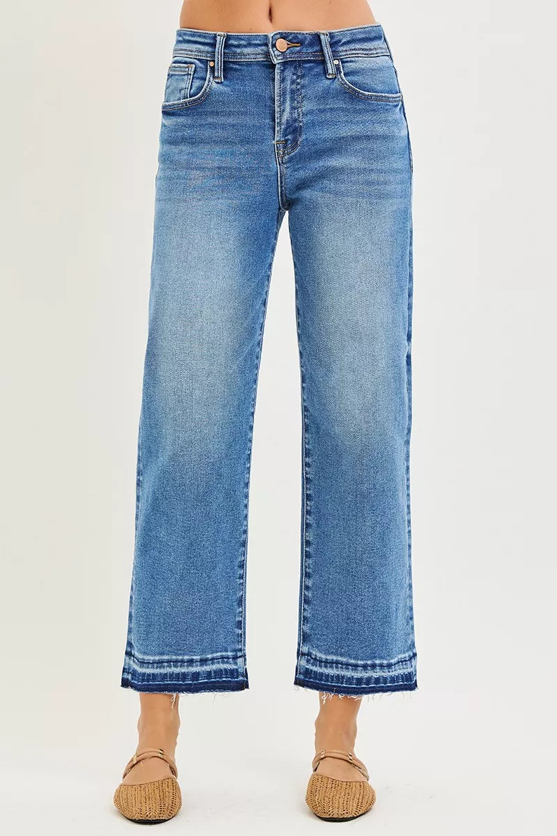 Hazel Blues® | RISEN Slouchy Cropped Boyfriend Jeans