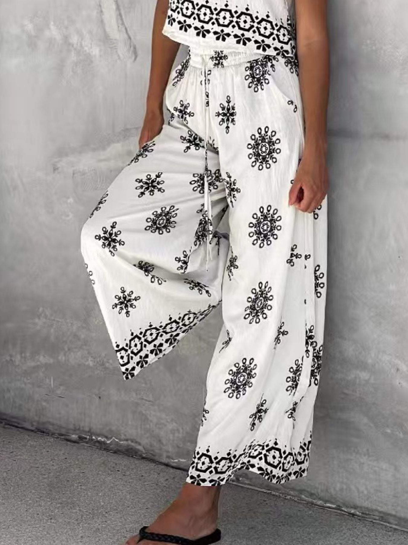 Hazel Blues® |  Sleeveless Top and Wide Leg Pants Set