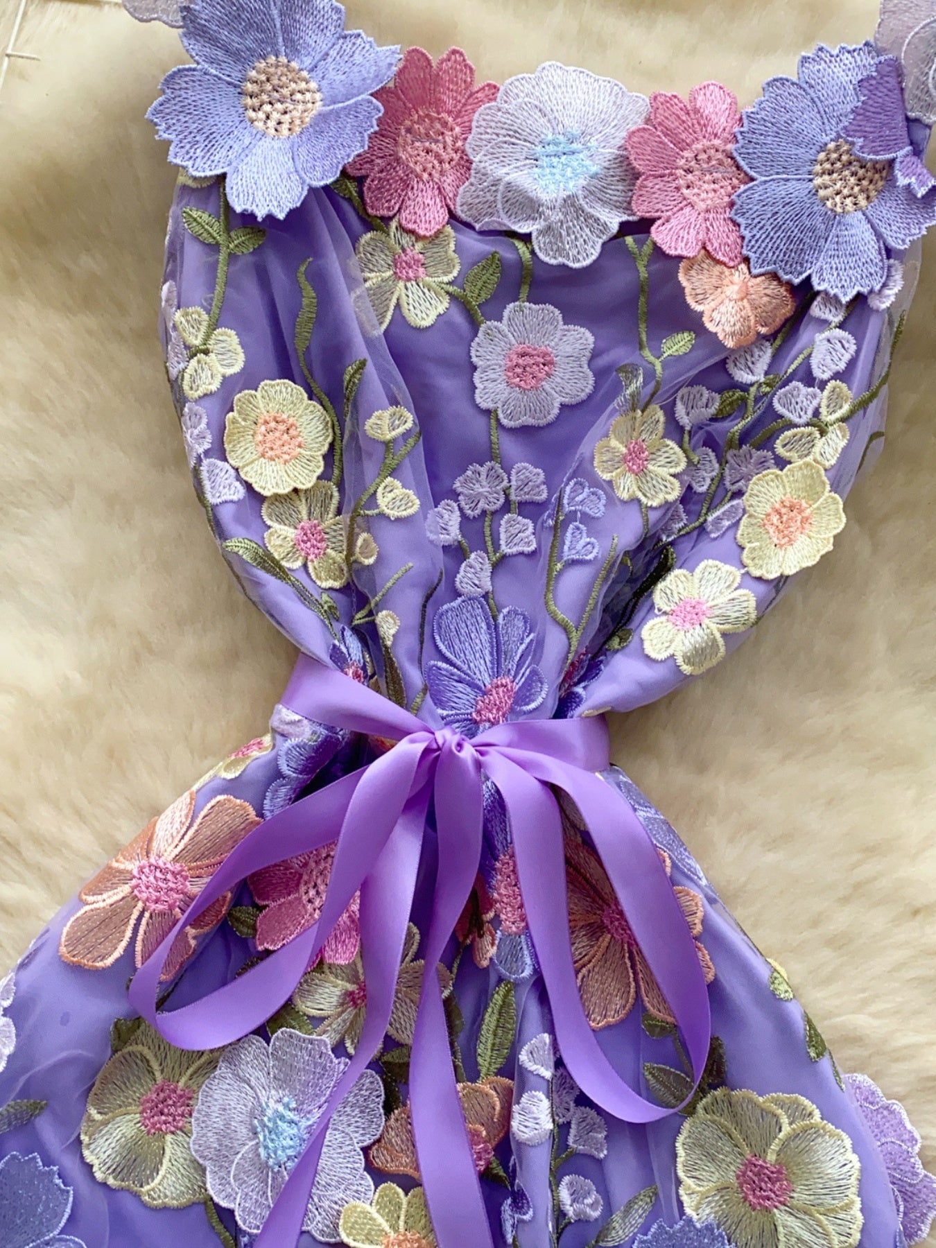Hazel Blues® |  Floral Tie Waist Mini Dress