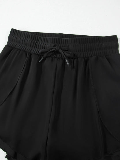Hazel Blues® | High Waisted Drawstring Swim Shorts