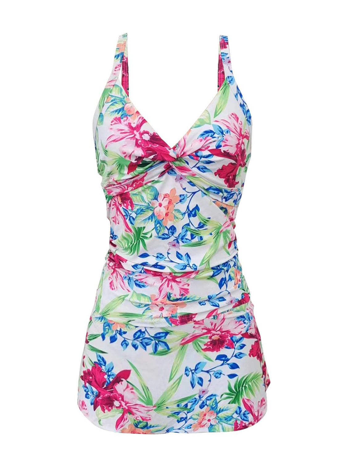 Hazel Blues® | Printed Spaghetti Strap Top and Skirt Swim Set