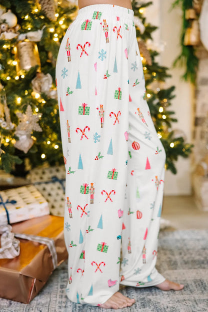 Hazel Blues® |  Printed Collared Neck Long Sleeve Top and Pants Lounge Set