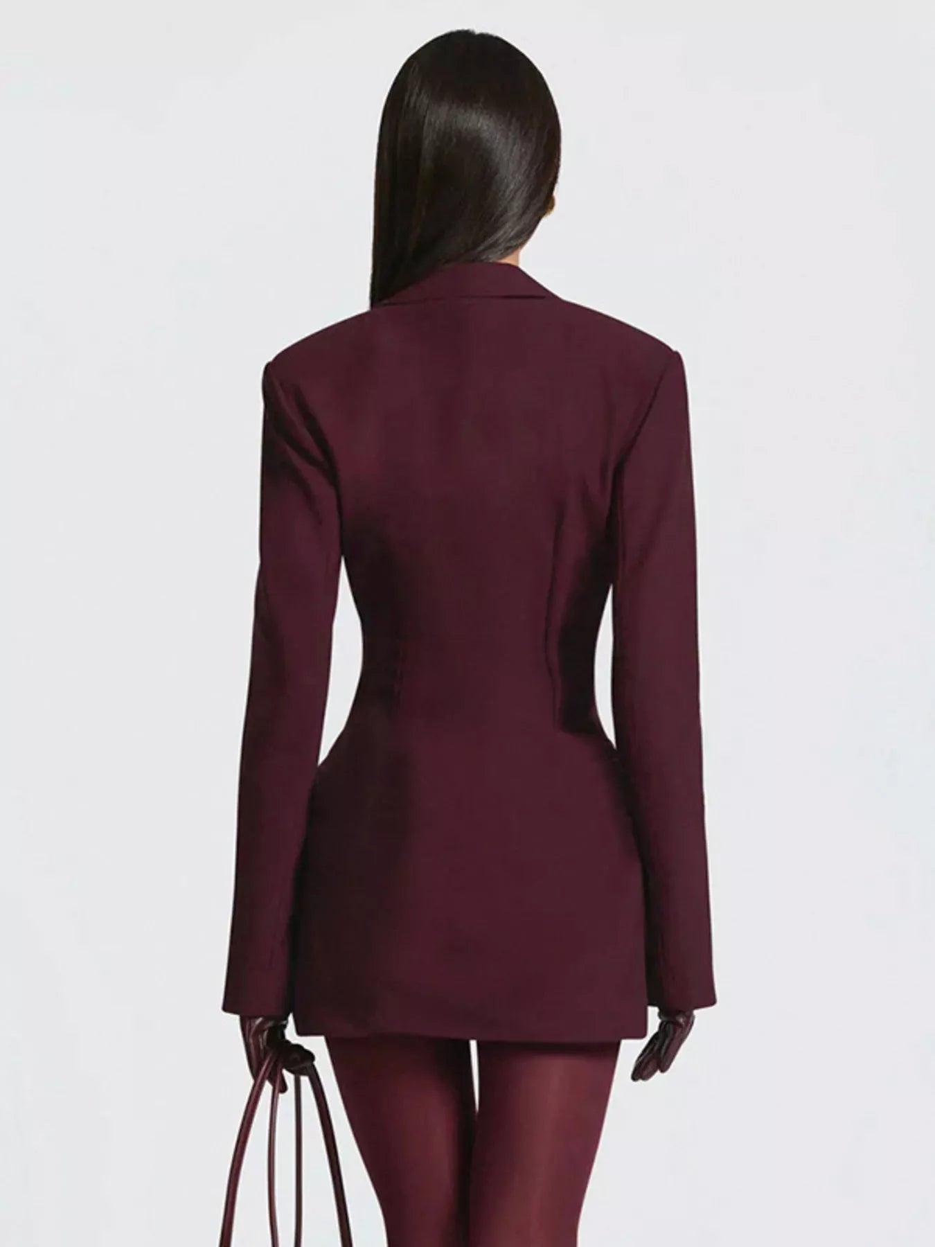 Hazel Blues® | Blazer-Style Long Sleeve Mini Dress