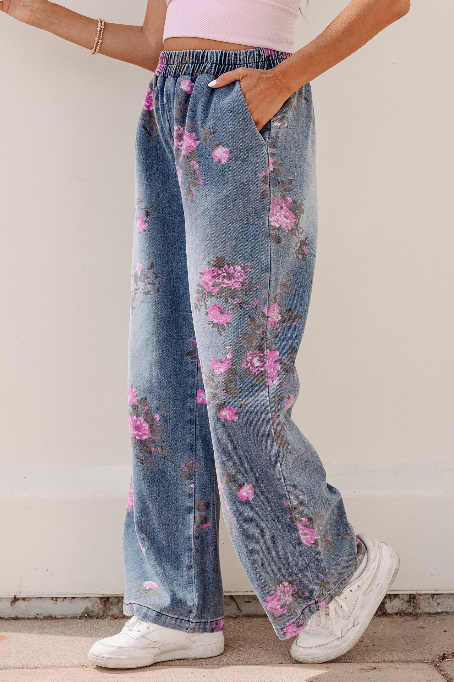 Hazel Blues® |  Meadow Muse Jeans | Floral Jeans