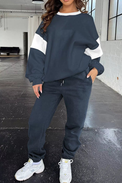 Hazel Blues® |  Drop Shoulder Loose Sweatshirt and Joggers Active Set