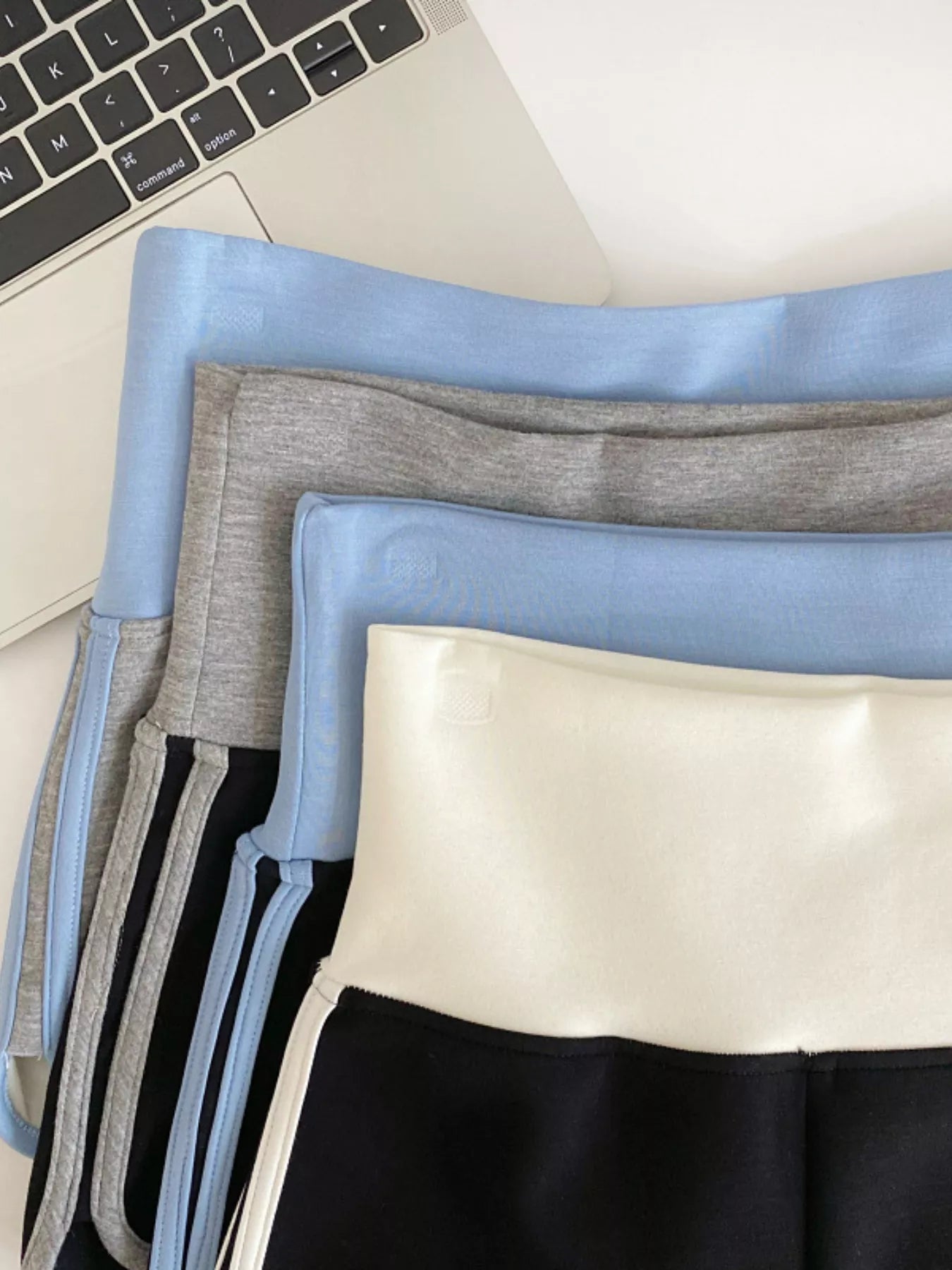 Hazel Blues® |  High Waist Contrast Trim Shorts