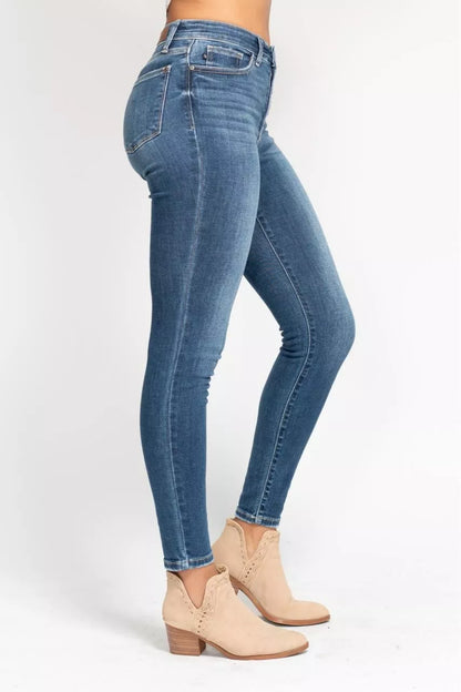 Hazel Blues® | Judy Blue High Rise Button Fly Skinny Jeans