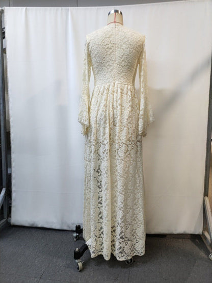 Hazel Blues® |  Lace Deep V-Neck Maxi Dress