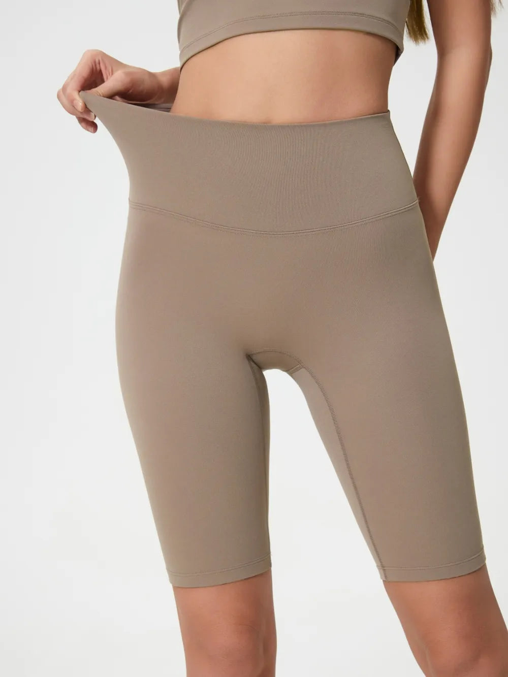 Hazel Blues® |  Millennia High Rise Wide Waistband Active Shorts