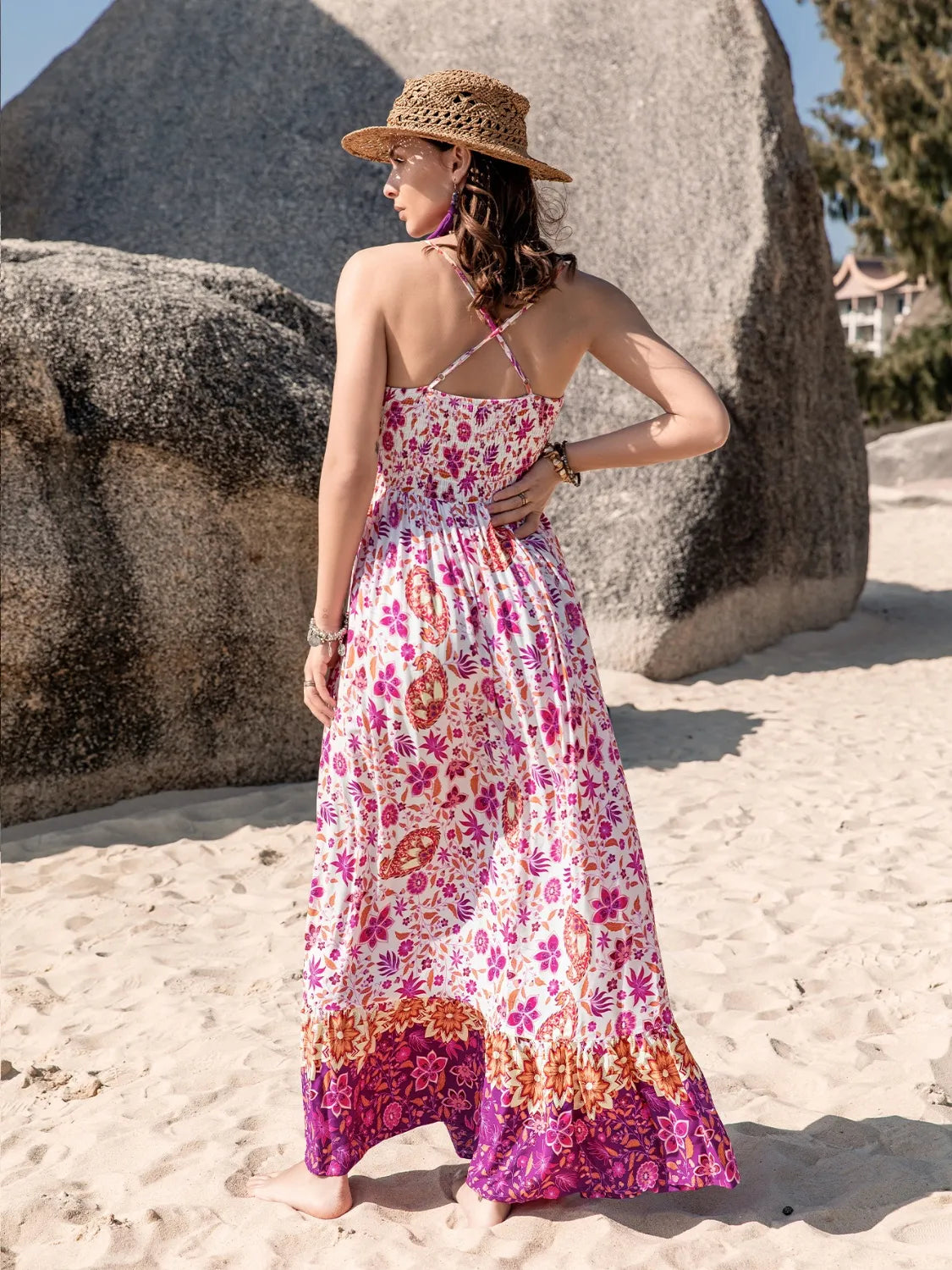 Hazel Blues® |  Printed Scoop Neck Cami Dress