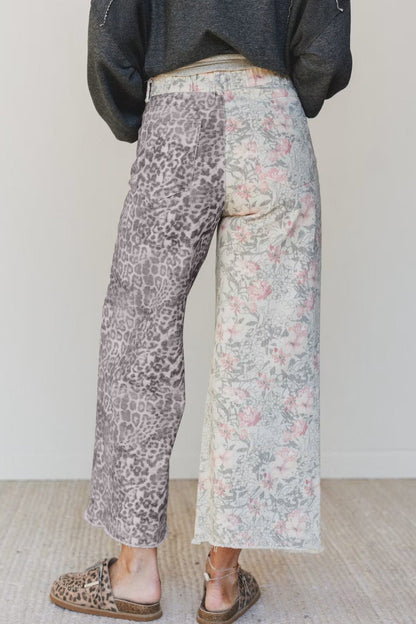 Hazel Blues® |  Leopard Love Jeans | Leopard Floral Jeans