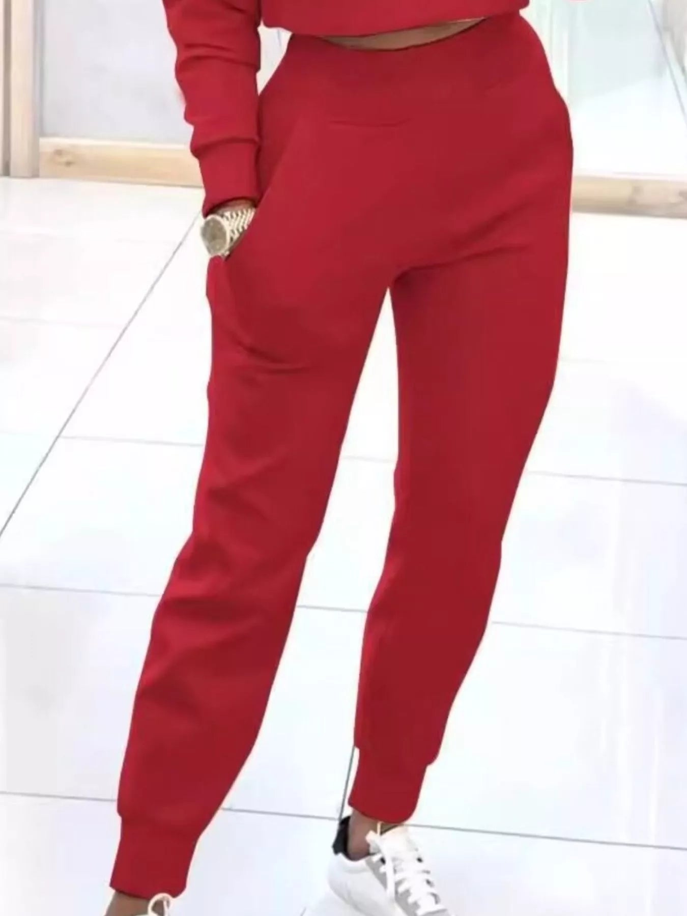 Hazel Blues® |  Casual Chic Cropped Sweatshirt and Jogger Set