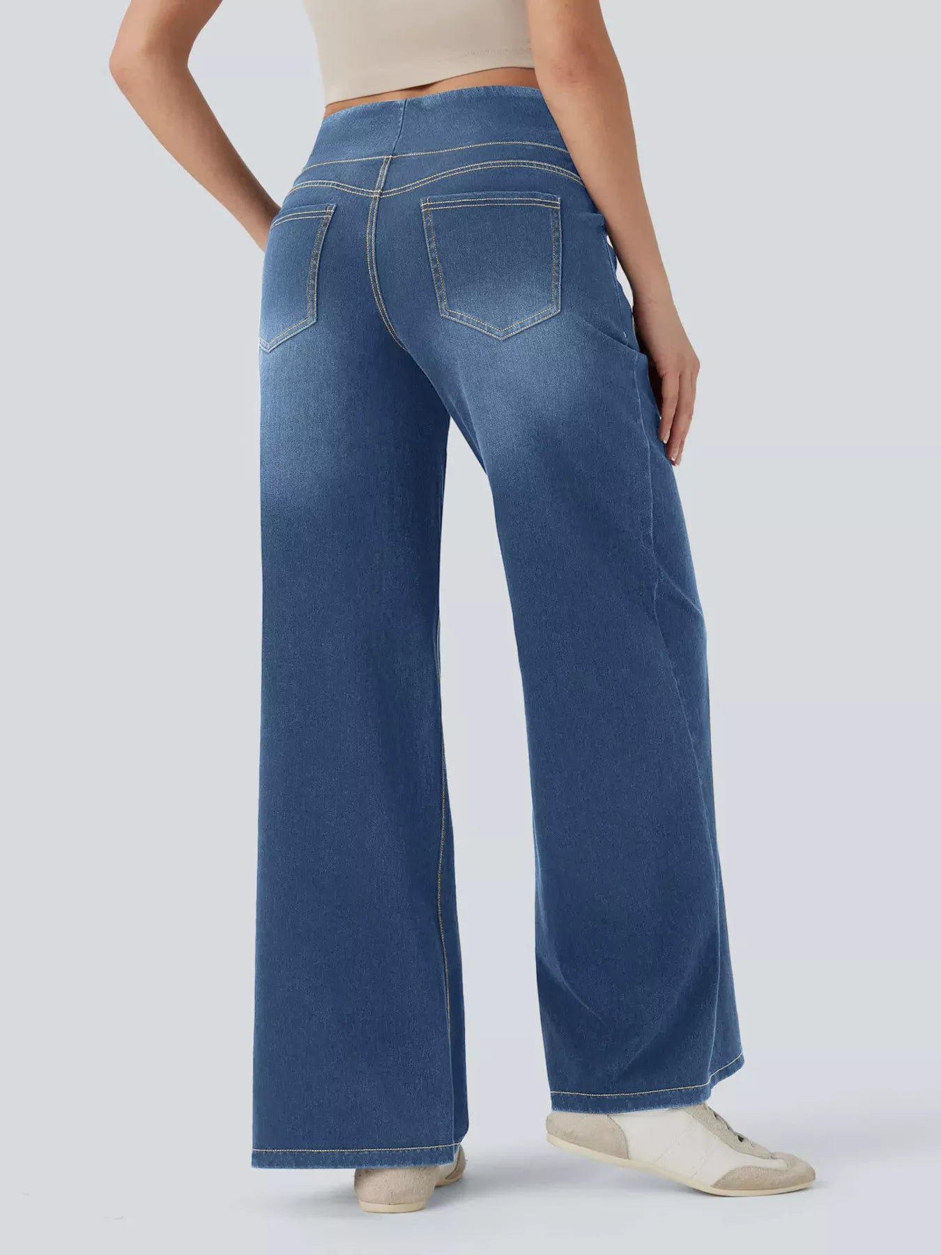 Hazel Blues® |  High-Waisted Wide Leg Jeans
