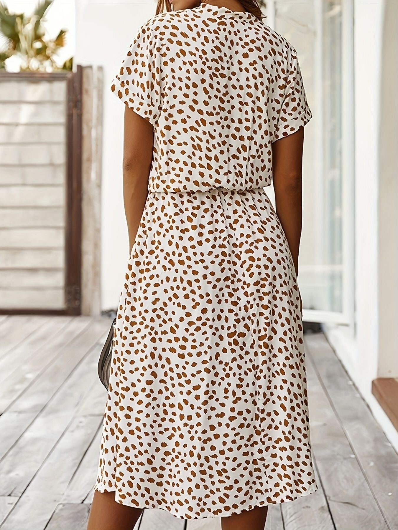 Hazel Blues® |  Printed Short Sleeve Midi Dress