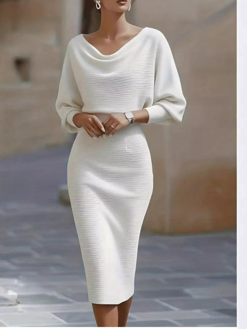 Hazel Blues® |  Cowl Neck Knit Bodycon Dress