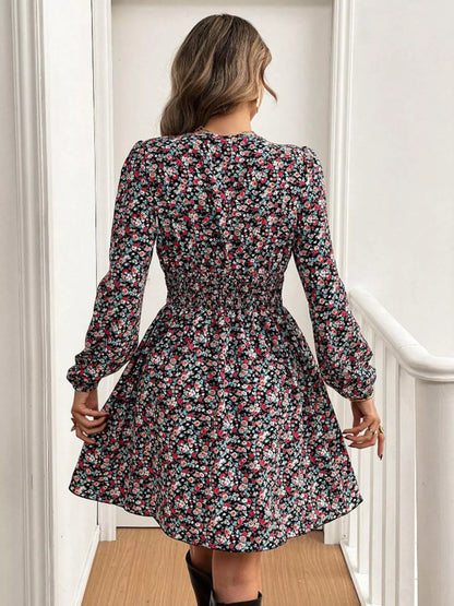 Hazel Blues® |  Printed Balloon Sleeve Mini Dress