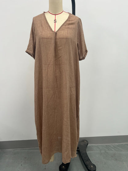 Hazel Blues® | V-Neck Short Sleeve Midi Dress