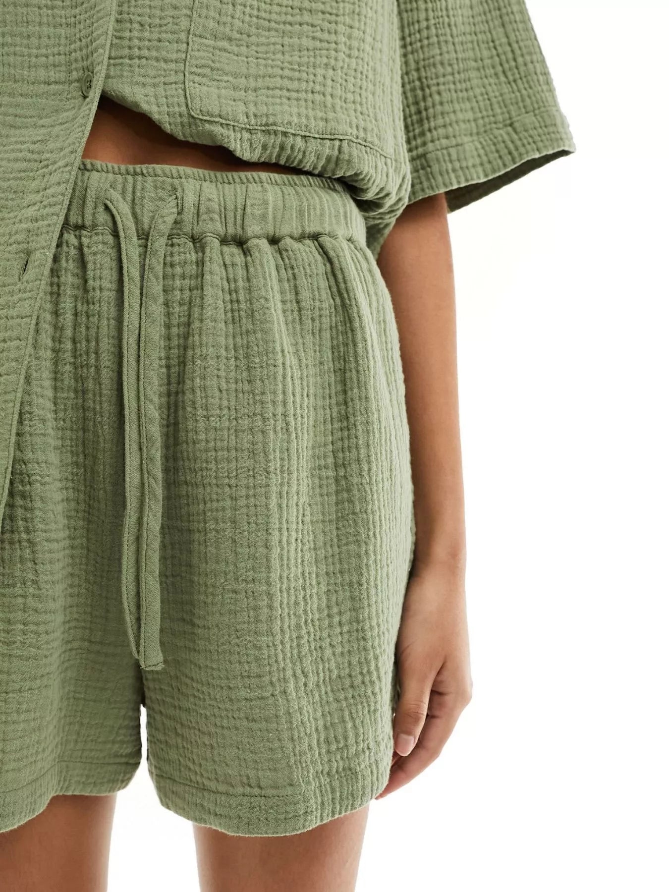 Hazel Blues® |  Relaxed Fit Button Up Shirt & Shorts Set