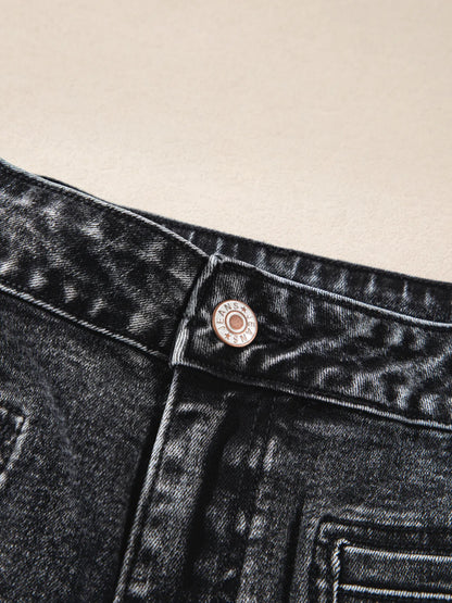 Hazel Blues® |  High-Waisted Wide Leg Washed Jeans