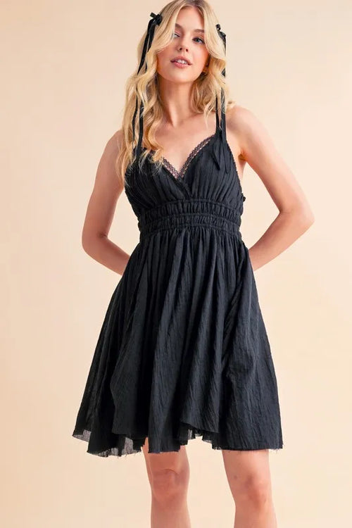 Hazel Blues® |  Aemi+Co Lace Detail Mini Cami Dress
