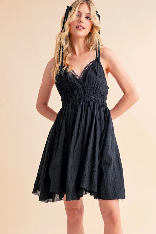 Hazel Blues® |  Aemi+Co Lace Detail Mini Cami Dress