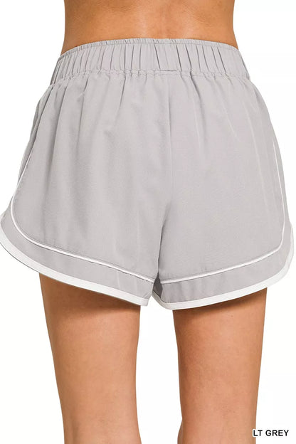 Hazel Blues® |  Zenana Soft Woven Lined Dolphin Shorts