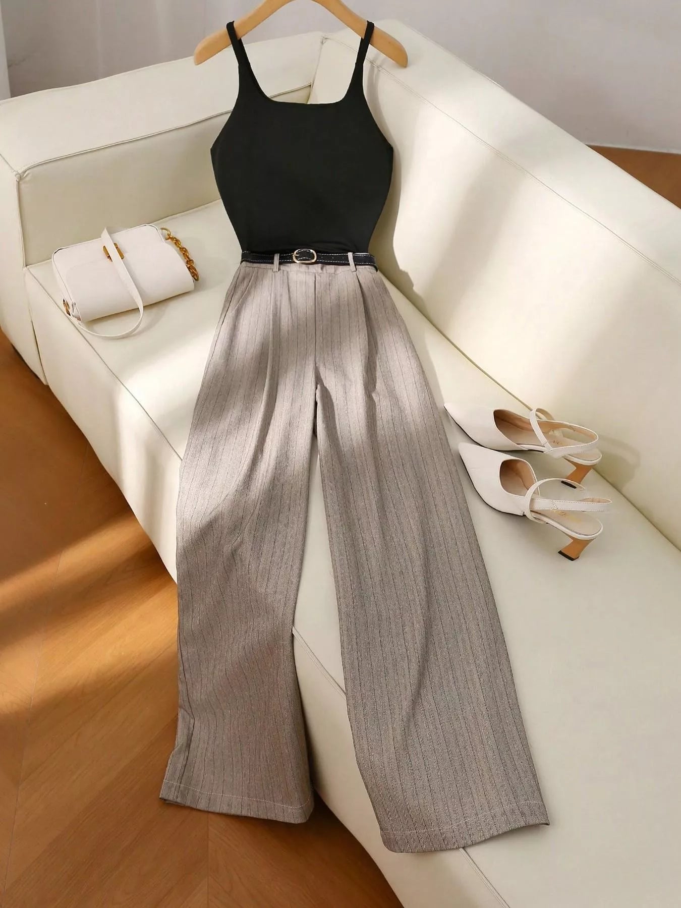 Hazel Blues® |  Sleeveless Top and Wide-Leg Pants Set
