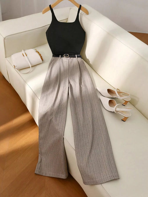 Hazel Blues® |  Sleeveless Top and Wide-Leg Pants Set