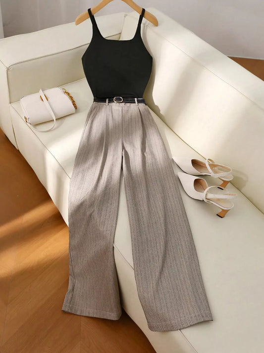 Hazel Blues® |  Sleeveless Top and Wide-Leg Pants Set