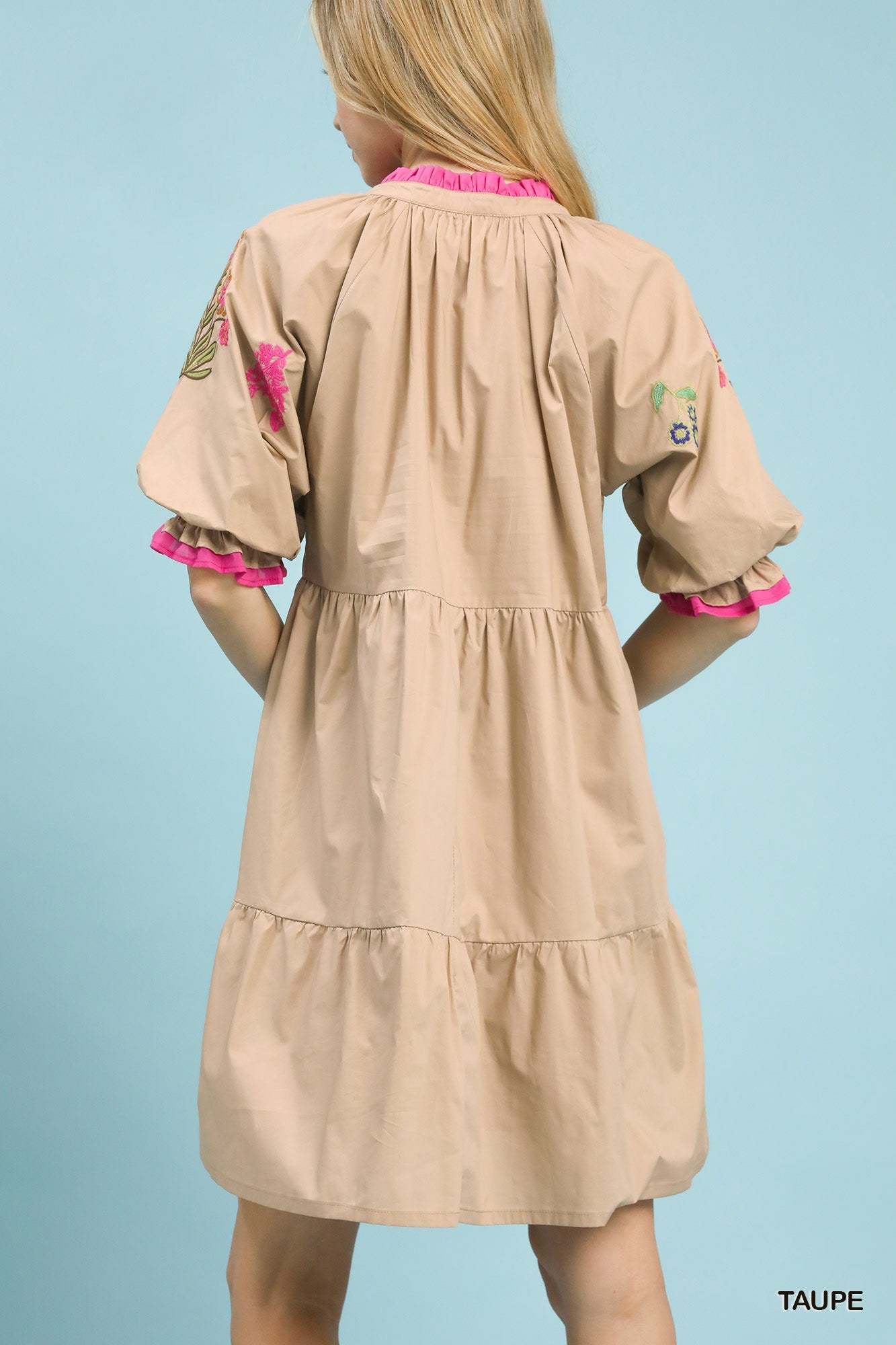Hazel Blues® |  Umgee Embroidered Floral Tiered Dress