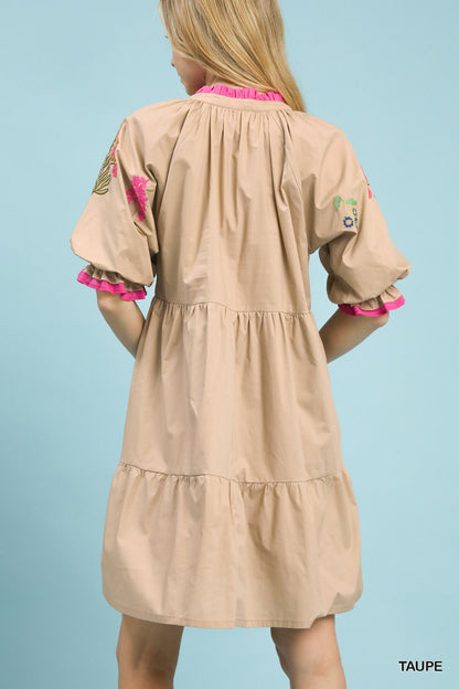 Hazel Blues® |  Umgee Embroidered Floral Tiered Dress