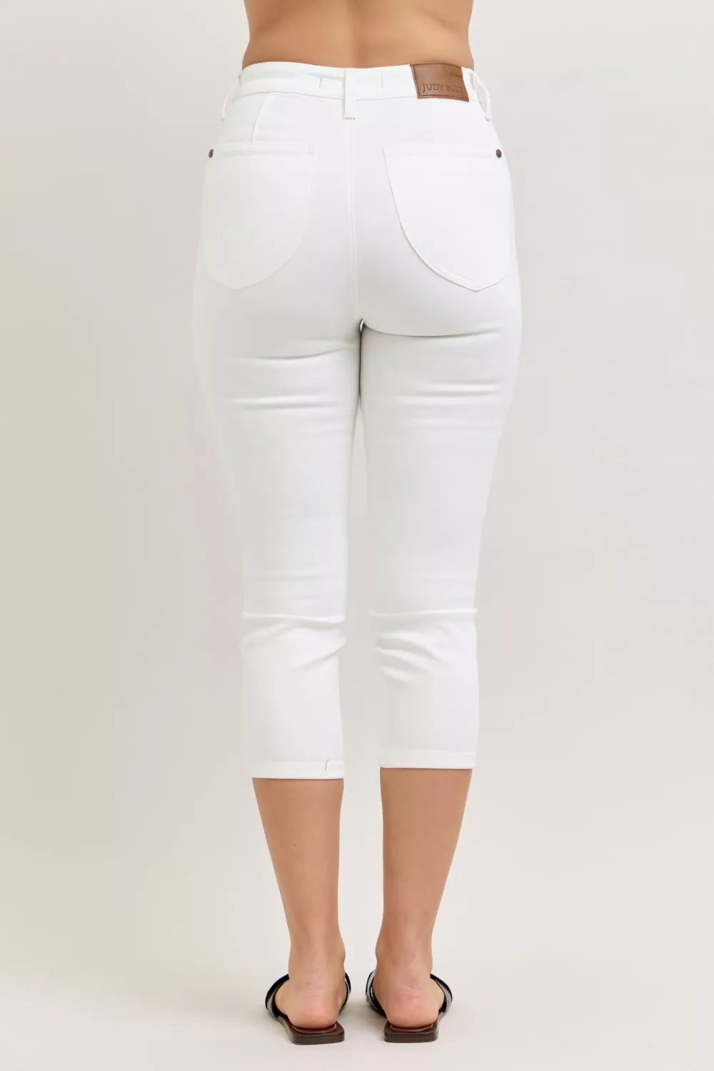 Hazel Blues® |  Judy Blue High Waist Extended Waistband Capri Pants with Spade Pockets