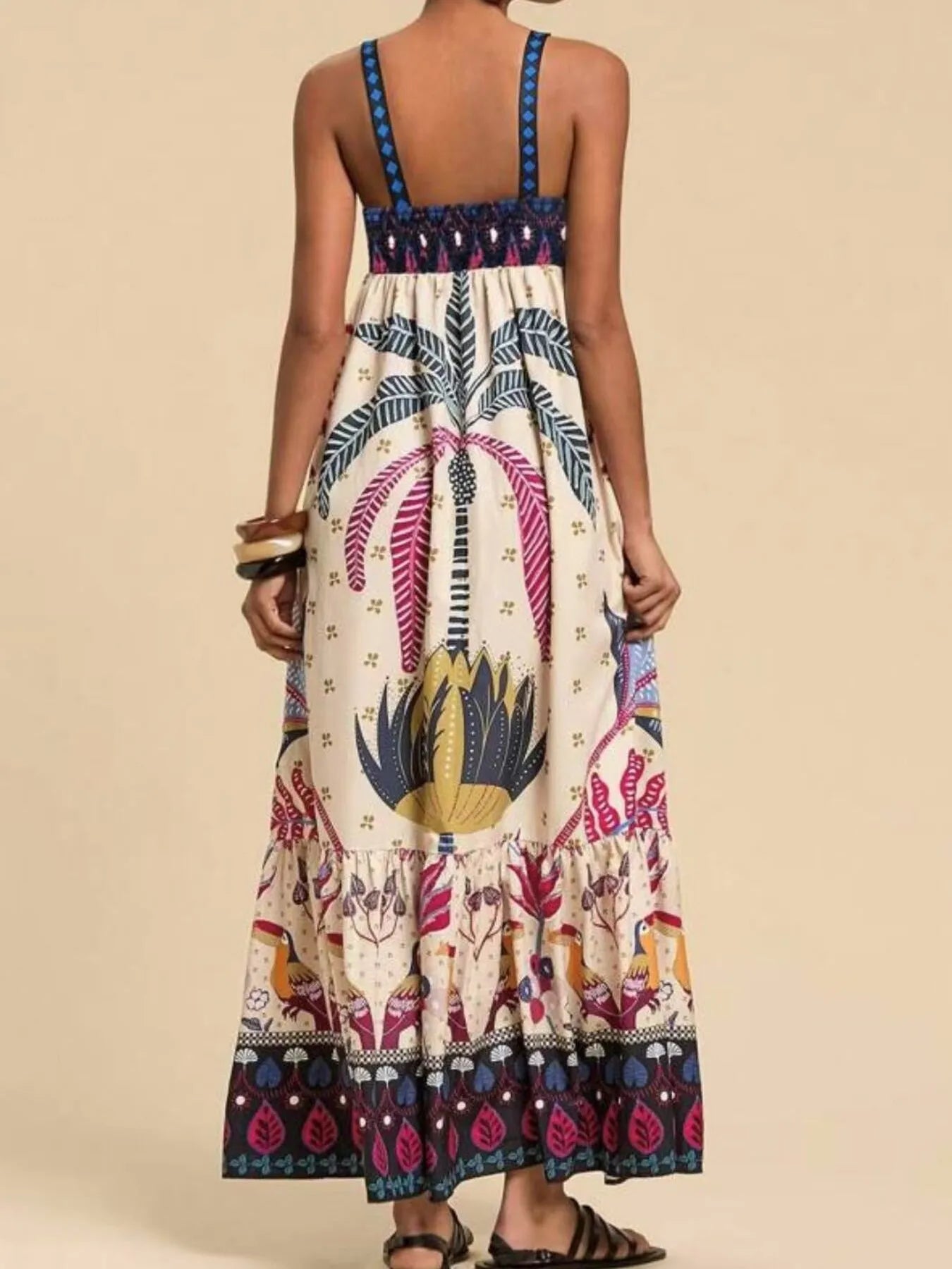 Hazel Blues® |  Tropical Print Maxi Cami Dress
