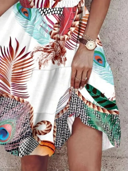 Hazel Blues® |  Paisley Print Halter Neck Mini Dress