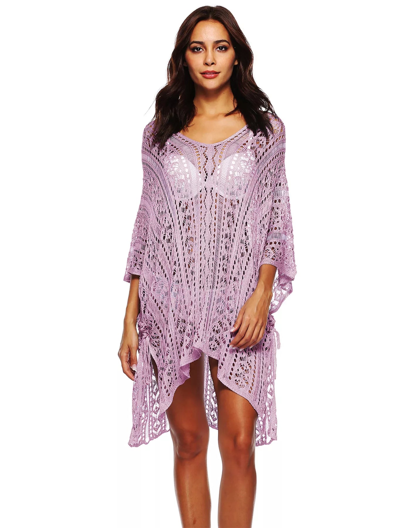 Hazel Blues® | Crochet Knit V-Neck Cover-Up