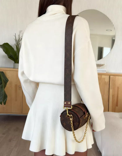 Hazel Blues® |  Turtleneck Dropped Shoulder Sweater and Skirt Set